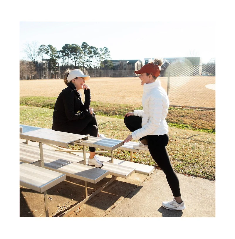 Women's Adjustable High Ponytail Running Hat - Cream