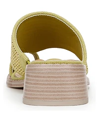 Franco Sarto Women's Sia Toe Loop Block Heel Slide Dress Sandals