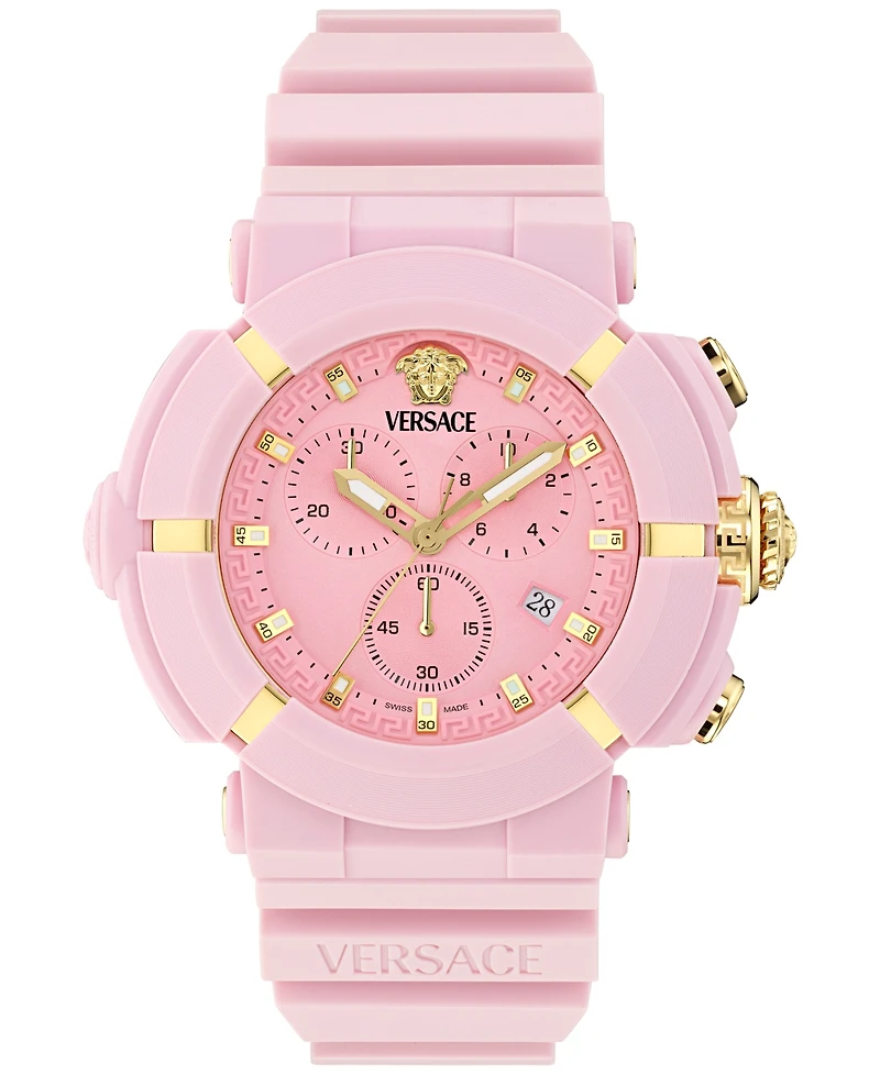 Versace Men's Swiss Chronograph Real Active Tpu Strap Watch 45mm