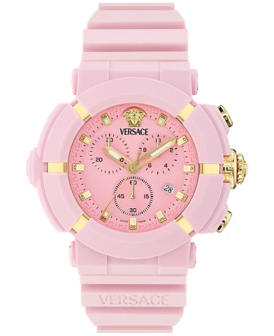 Versace Men's Swiss Chronograph Real Active Tpu Strap Watch 45mm