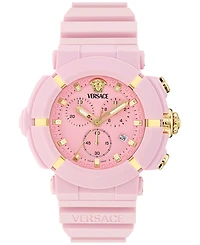 Versace Men's Swiss Chronograph Real Active Tpu Strap Watch 45mm