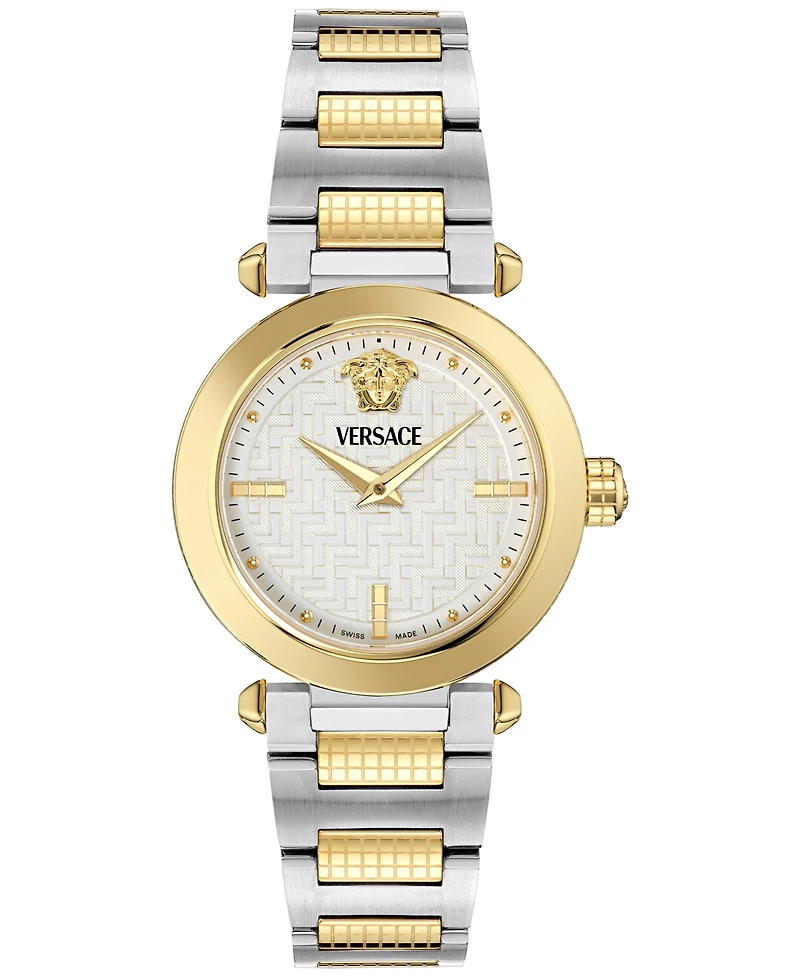 Versace Women's Swiss Greek Two-Tone Stainless Steel Bracelet Watch 35mm