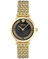 Versace Women's Swiss Greca Fortuna Gold Ion Plated Bracelet Watch 35mm