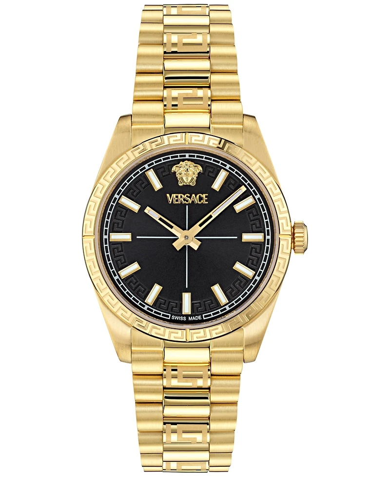 Versace Women's Swiss Millenyium Gold Ion Plated Bracelet Watch 32mm