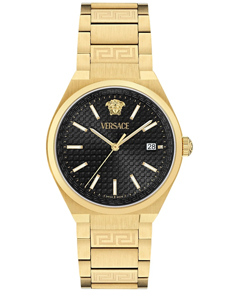 Versace Women's Swiss V-Auria Gold Ion Plated Bracelet Watch 39mm