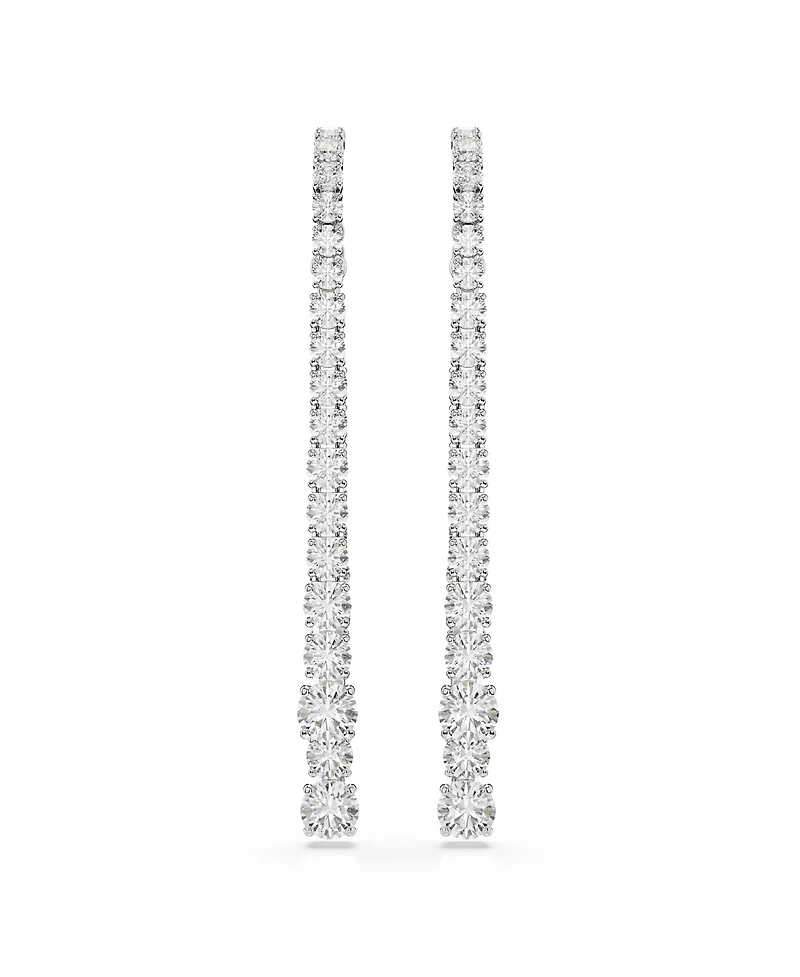 Swarovski Matrix Rhodium Plated Drop Earrings