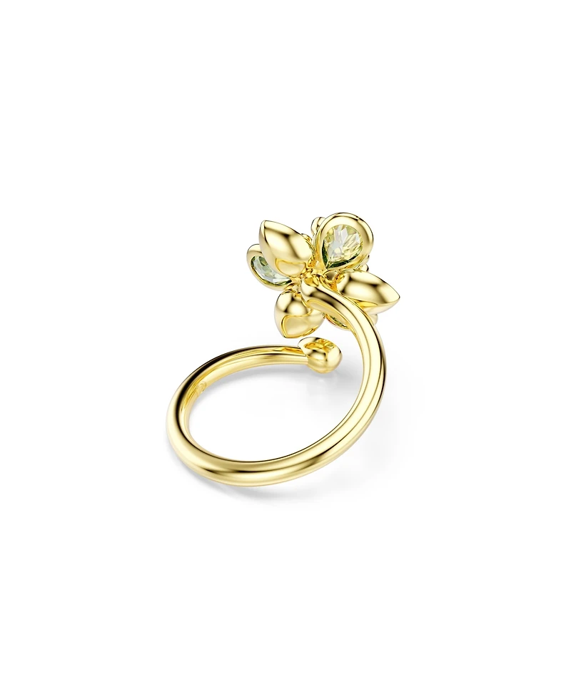 Swarovski Idyllia Gold-Tone Plated Green Open Ring