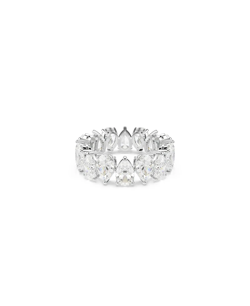 Swarovski Matrix Vittore Silver-Tone Pear Cut Ring