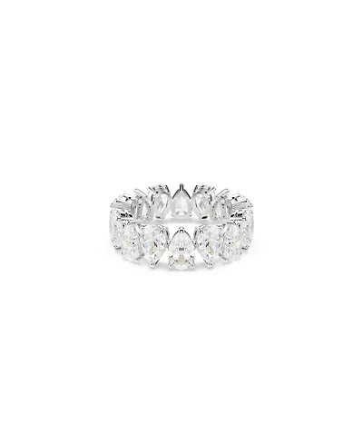 Swarovski Matrix Vittore Silver-Tone Pear Cut Ring
