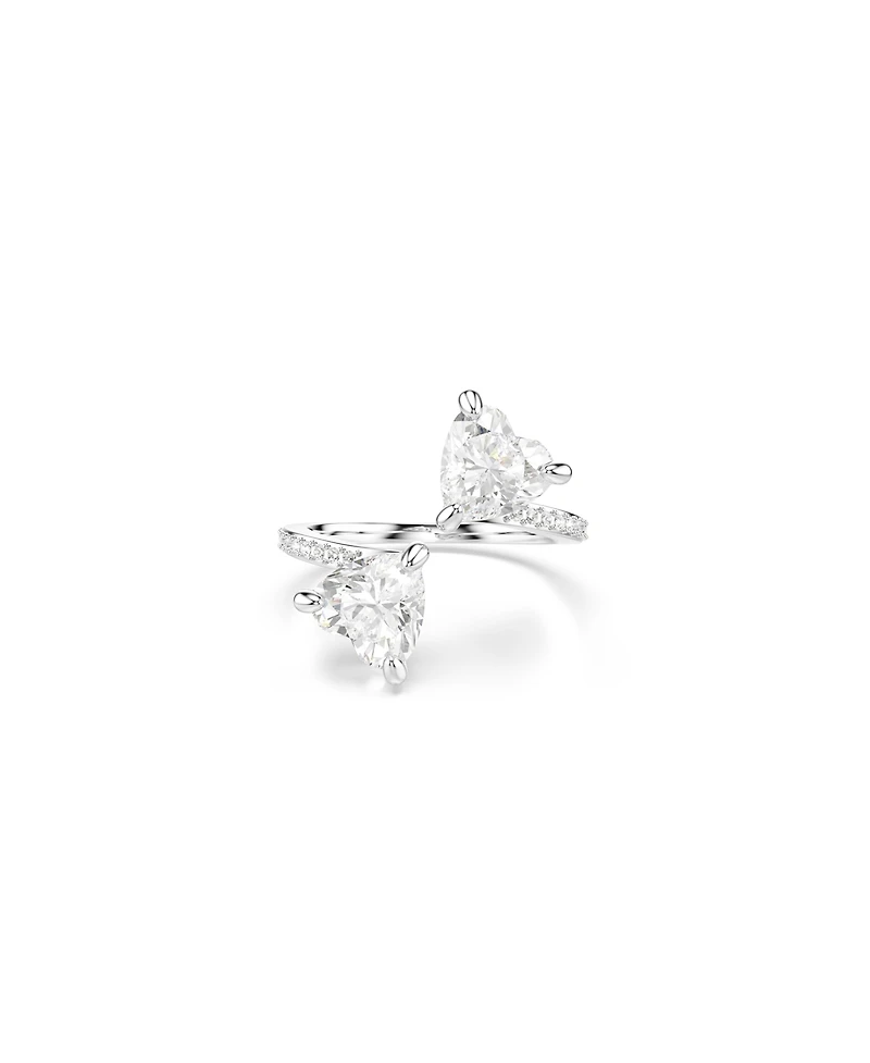 Swarovski Mesmera Rhodium Plated Attract Open Ring