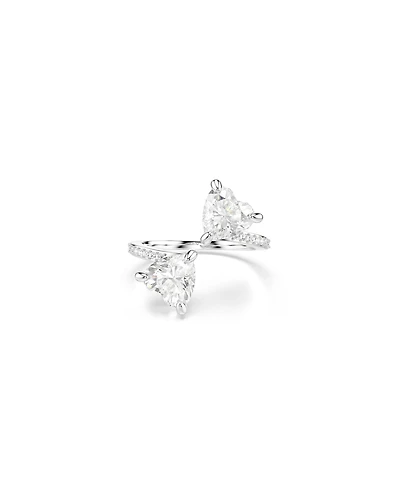 Swarovski Mesmera Rhodium Plated Attract Open Ring