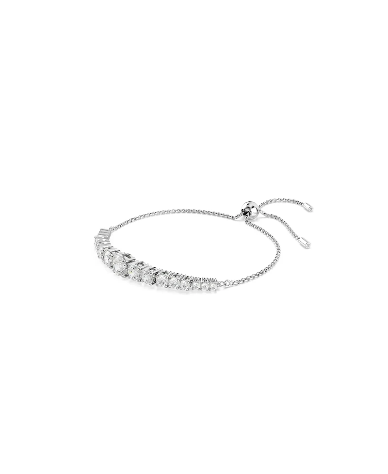 Swarovski Matrix Gradient of Round Cuts White Rhodium Plated Bracelet