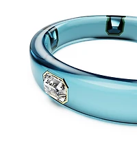 Swarovski Dulcis Octagon Cut Blue Gold-Tone Plated Bangle Bracelet