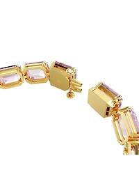 Swarovski Millenia Octagon Cut Purple Gold-Tone Plated Tennis Bracelet