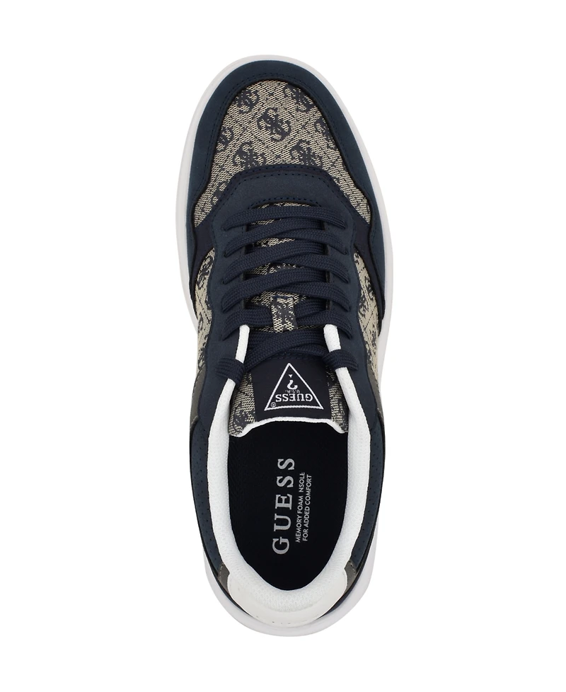 Guess Men's Carmino Lifted Lace Up Fashion Sneakers