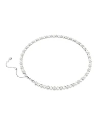 Swarovski Matrix Round Cut White Rhodium Plated Tennis Necklace