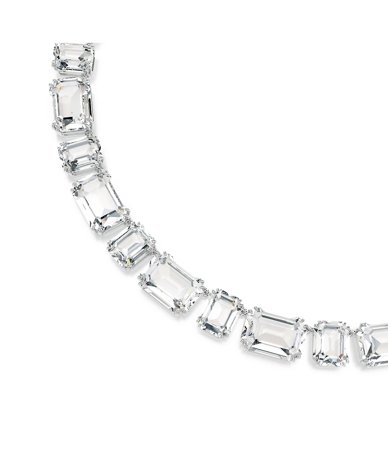 Swarovski Millenia Octagon Cut White Rhodium Plated Tennis Necklace