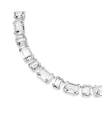 Swarovski Millenia Octagon Cut White Rhodium Plated Tennis Necklace