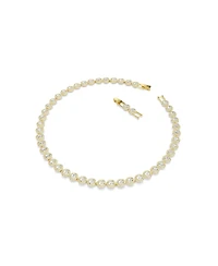 Swarovski Una Angelic Round Cut White Gold-Tone Plated Tennis Necklace