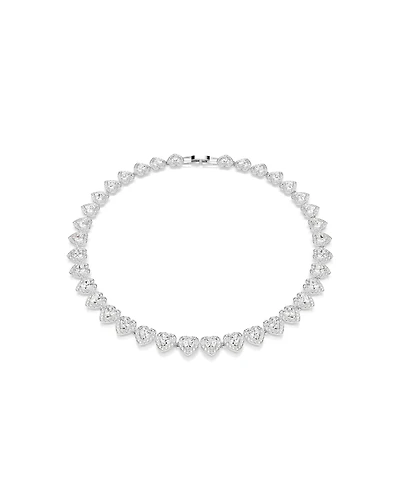 Swarovski Ariana Grande x Swarovski Mixed Cuts Heart White Rhodium Plated Tennis Necklace