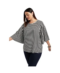 June + Vie Women's June + Vie Flared Raglan Sleeve Breton Tee