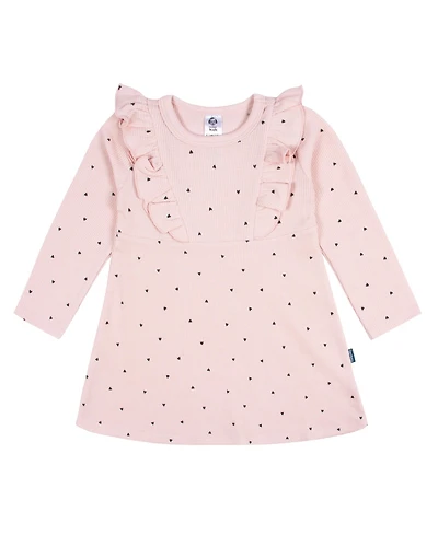 Gerber Baby Girls Long Sleeve Ruffle Dress