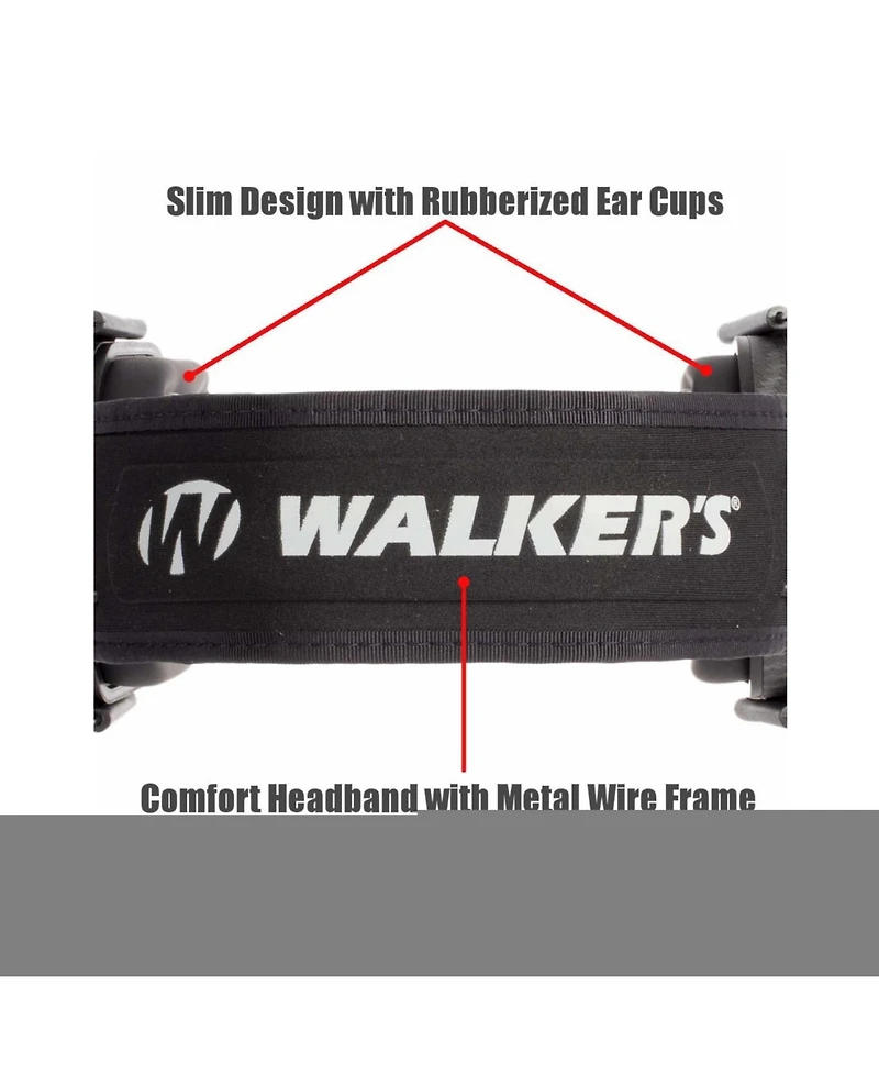 Walker's Razor Slim Passive Earmuffs, Don't Tread On Me (10 Pack)