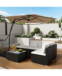 10 Ft. Outdoor Patio Cantilever Umbrella with Stand