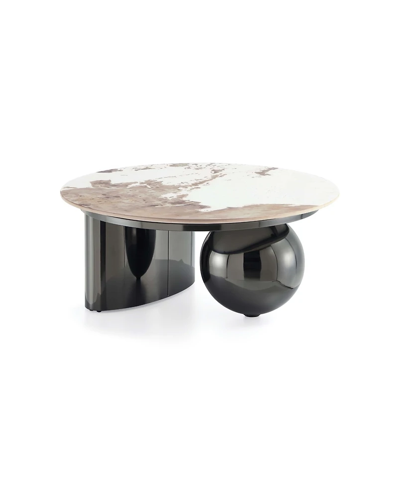 Manhattan Comfort Laurel 31.49" Modern Sintered Stone Top Coffee Table