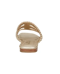 Bandolino Women's Sumer Woven Caged Flat Slide Sandals