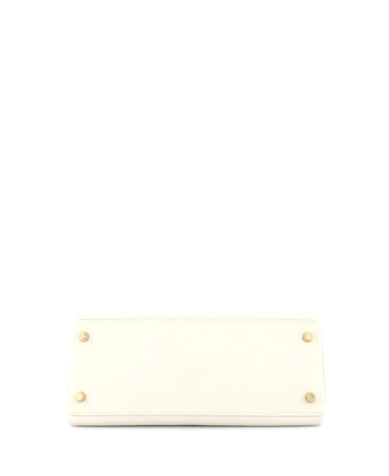 Pre-Owned HERMES Kelly 28 Handbag Light Clemence with Gold Hardware