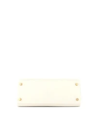 Pre-Owned HERMES Kelly 28 Handbag Light Clemence with Gold Hardware