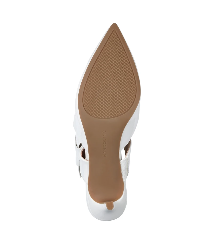 Bandolino Women's Millie Pointed Toe Kitten Heel Mules