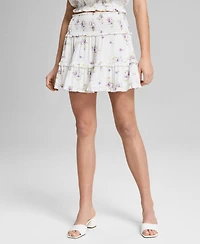 And Now This Women's Floral Print Tiered Mini Skirt, Exclusively at Macy's
