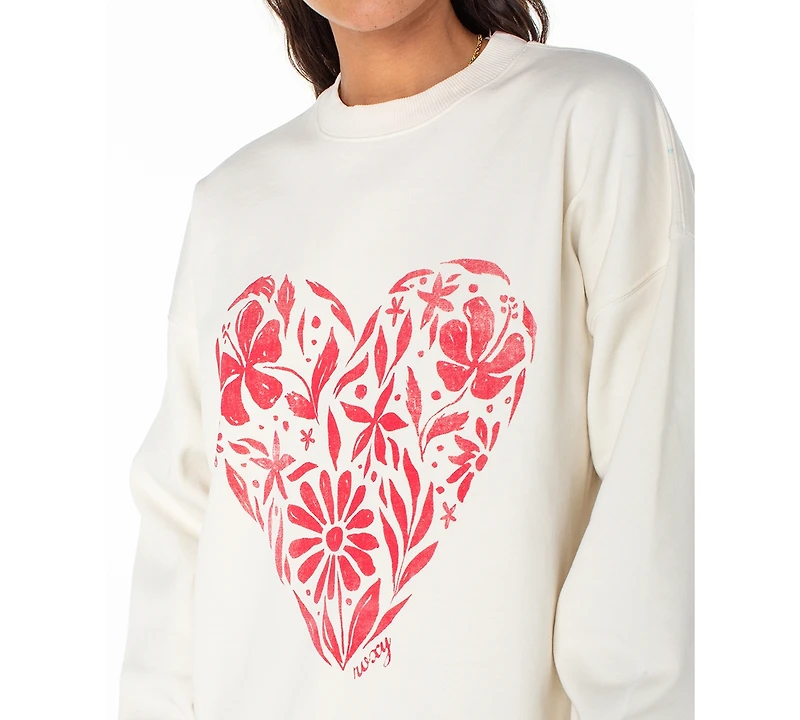 Roxy Juniors' Lineup Graphic Crewneck Sweatshirt