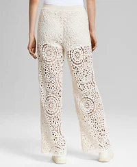 And Now This Women's Cotton Crochet Pull-On Pants, Exclusively at Macy's