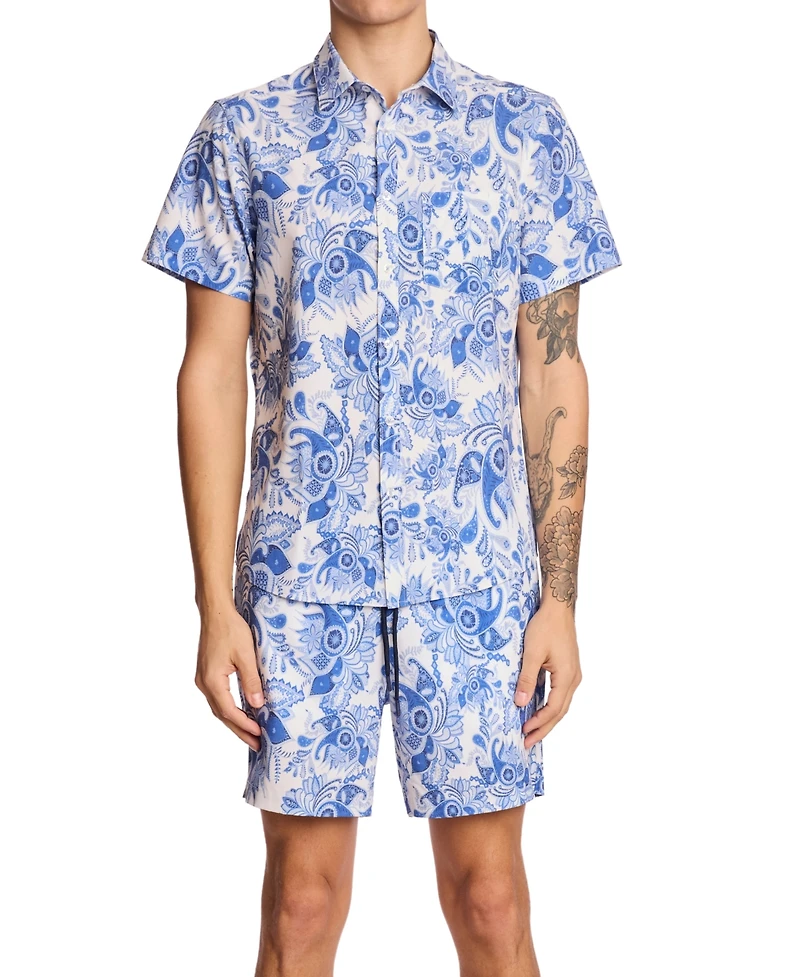 Paisley & Gray Men's Gilby Floral Swim Shirt