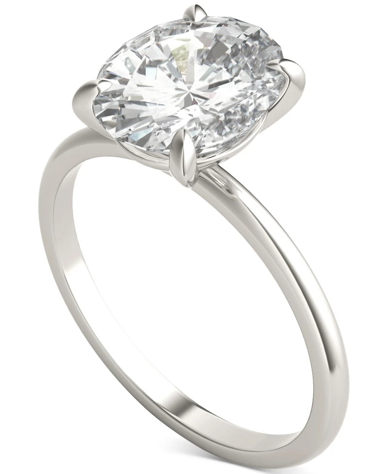 Charles & Colvard Classic Basket Solitaire Engagement Ring (3 ct. t.w.) Two-Tone 14k Gold