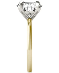 Charles & Colvard Moissanite Classic Basket Solitaire Engagement Ring (3 ct. t.w.) Two-Tone 14k Gold