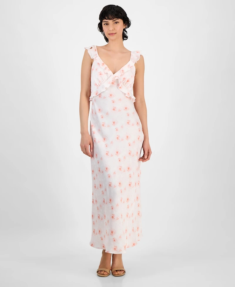 And Now This Women's Crisscross Ruffled Slip Dress, Exclusively at Macy's