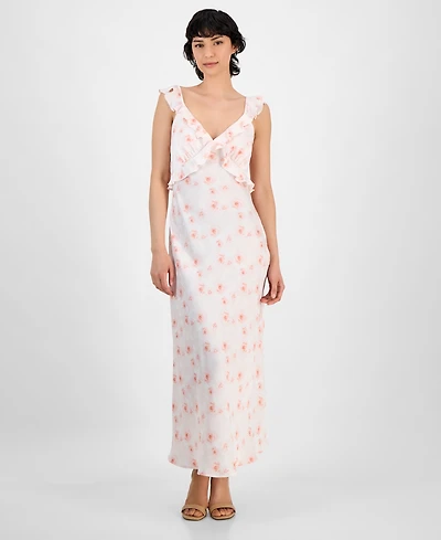 And Now This Women's Crisscross Ruffled Slip Dress, Exclusively at Macy's