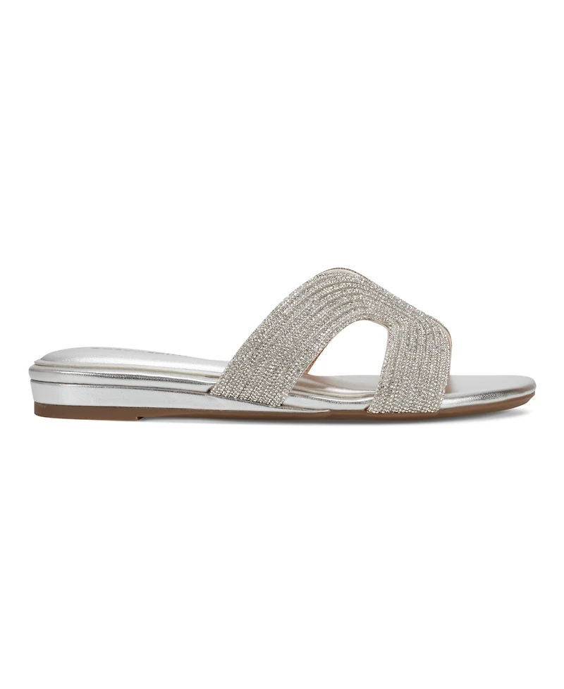 Easy Spirit Women's Colter Embellished Flat Slide Sandals