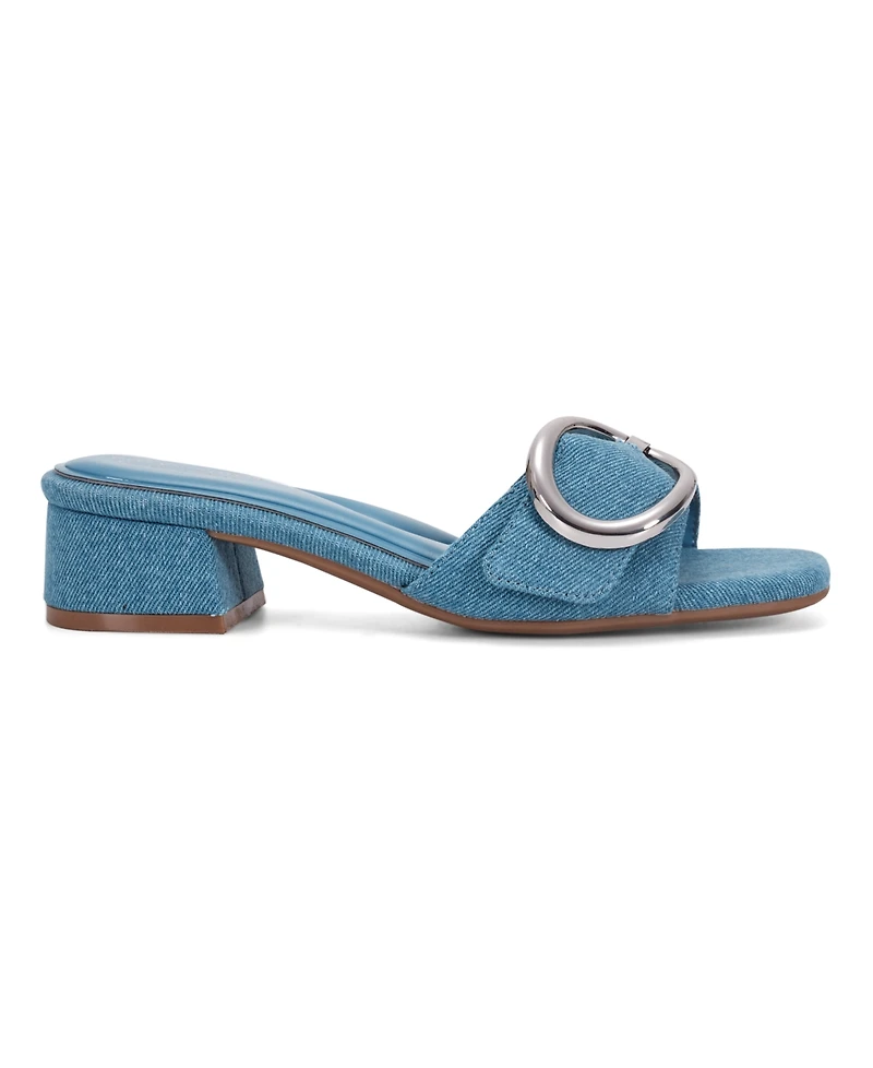 Easy Spirit Women's Roxana eFlex Buckle Block Heel Sandals