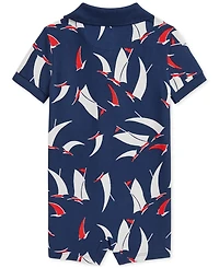 Polo Ralph Lauren Baby Boys Sailboat-Print Shortall