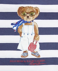 Polo Ralph Lauren Baby Girls Striped Bear Tee & Twill Short Set