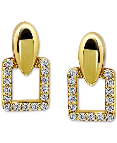 Giani Bernini Cubic Zirconia Square Earrings (3/4 ct. t.w.) 18k Gold over Sterling Silver (Also Available Silver)