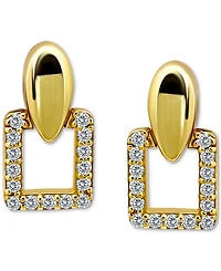 Giani Bernini Cubic Zirconia Square Earrings (3/4 ct. t.w.) 18k Gold over Sterling Silver (Also Available Silver)