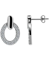 Giani Bernini Cubic Zirconia Round Earrings (1-1/2 ct. t.w.) 18k Gold over Sterling Silver (Also Available Silver)