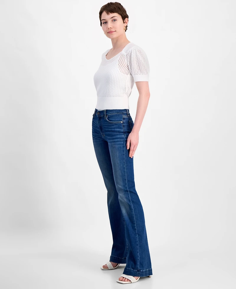 7 for All Mankind Women's Dojo Tailorless Flare-Leg Jeans