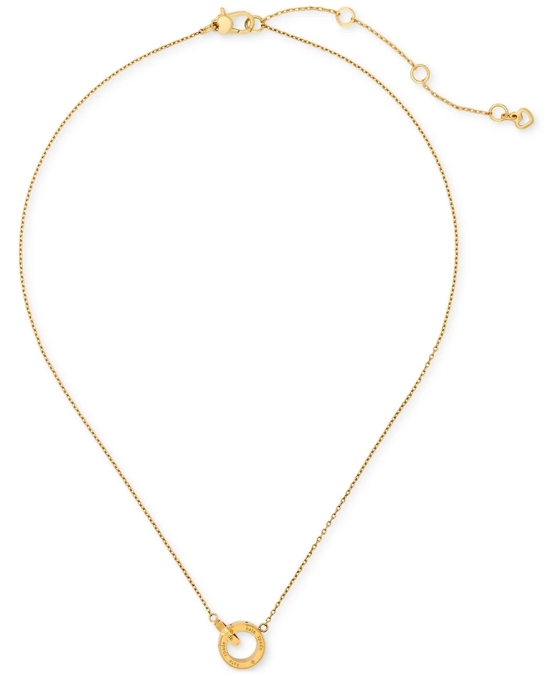 Kate Spade New York Set Stone Interlink Pendant Necklace, 16" + 3" extender